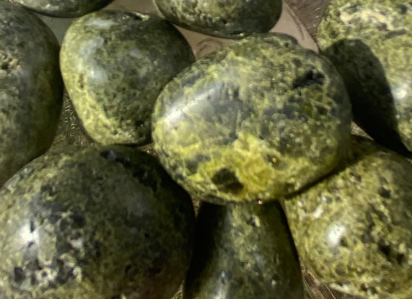 Epidote Tumble Stone Mountain Mineral Market